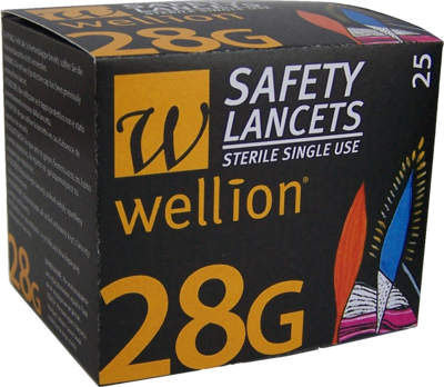 WELLION Safetylancets 28 G Sicherheitseinmallanz.