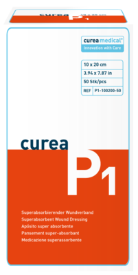 CUREA P1 superabsorb.Wundauflage 10x20 cm