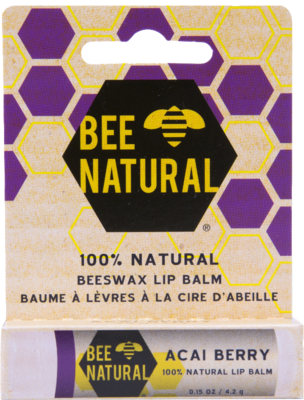 BEE Natural Lippenpflege-Stift Acai Beere