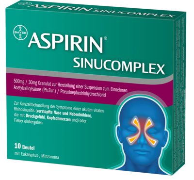 ASPIRIN SINUCOMPLEX 500mg/30mg Gra.Sus.-Herst.Btl.