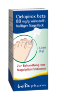 CICLOPIROX beta 80 mg/g wirkstoffhalt.Nagellack